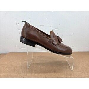 Johnston & Murphy Men's Cognac Brown Leather Tassel Loafers Dress Shoes Size 8